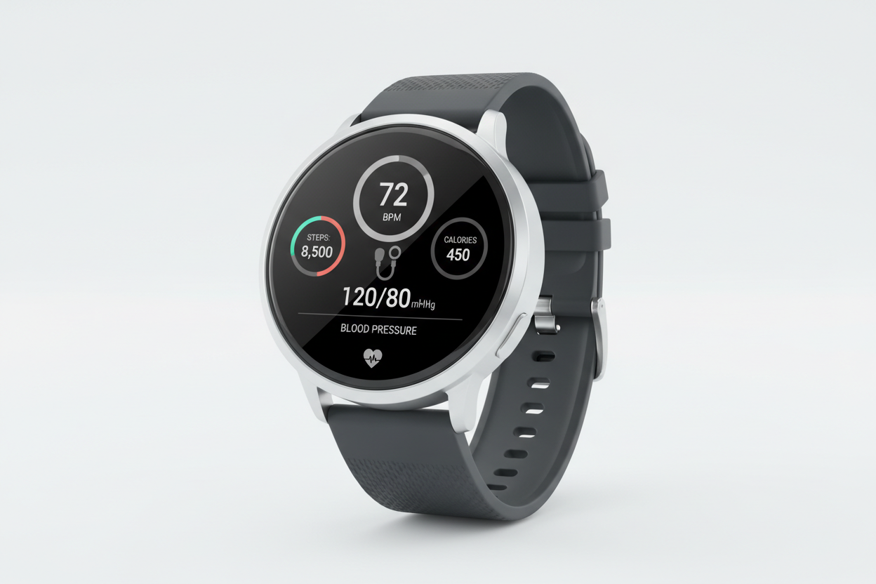 Smartwatch with Blood Pressure Monitor