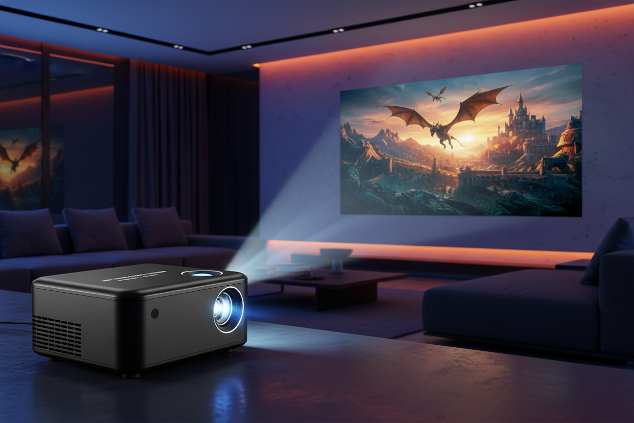 1080p Mini Home Theater Projector – Portable & Bright