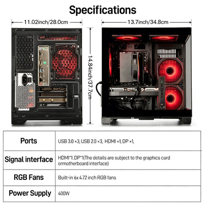 WIWB Ryzen 7 5700X Gaming PC – RTX 3050 8GB • 16GB DDR4 • 512GB NVMe SSD • Windows Ready • High‑Performance Desktop for Gaming, Streaming & Office