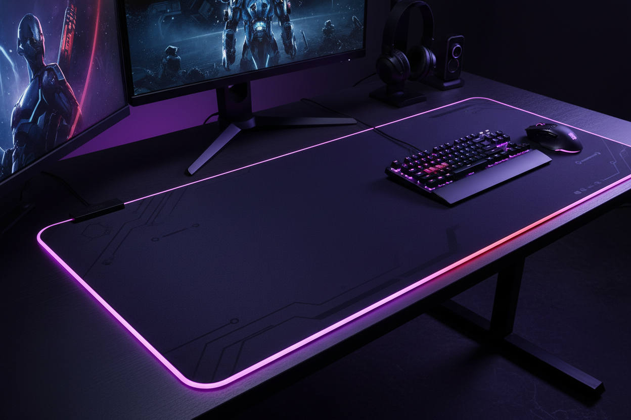 🌈🖱️⚡ LED Gaming Mousepad – RGB USB Powered (Large)