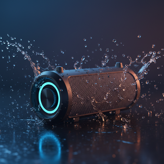 Portable Waterproof Bluetooth Speaker – IPX7, 360° Sound, 12‑Hour Battery