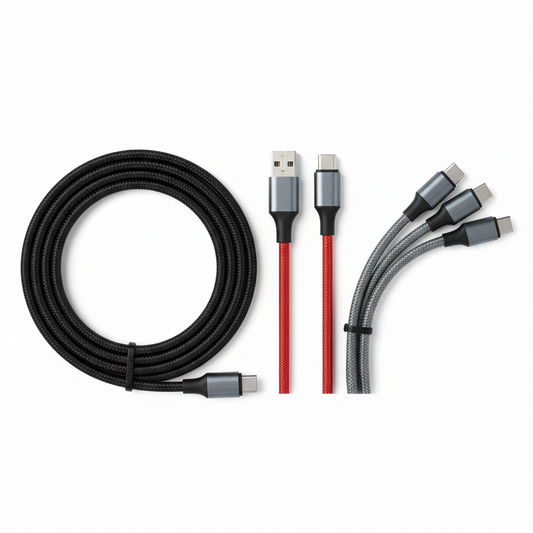 USB‑C Fast Charging Cable 3‑Pack – Braided, Durable