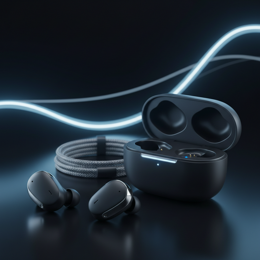 Wireless Bluetooth Earbuds – Noise‑Reducing, Fast‑Charge, Compact Case